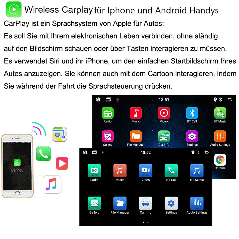 Android 13 Carplay Autoradio GPS Navi Für Mercedes Benz A W169 B W245 Sprinter, Vito, Viano VW Crafter in Dortmund