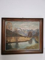 Bild Berge Natur Landschaft Fluss Herbst dunkelbraun blau Bayern - Schweinfurt Vorschau