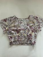 Bauchfreies Crop top von Hollister in weiß mit rustikalem Muster München - Berg-am-Laim Vorschau