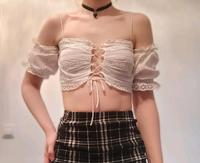 Top Oberteil Dirndlbluse schulterfrei  Spitze weiß XS Guess Bayern - Bayreuth Vorschau