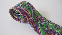 Fumagalli Krawatte Seide Grün Lila Paisley Bunt Luxus Italy Nordrhein-Westfalen - Kerpen Vorschau