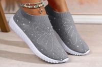 Damen Sneaker grau glitzernd Gr. 40 Frankfurt am Main - Ostend Vorschau