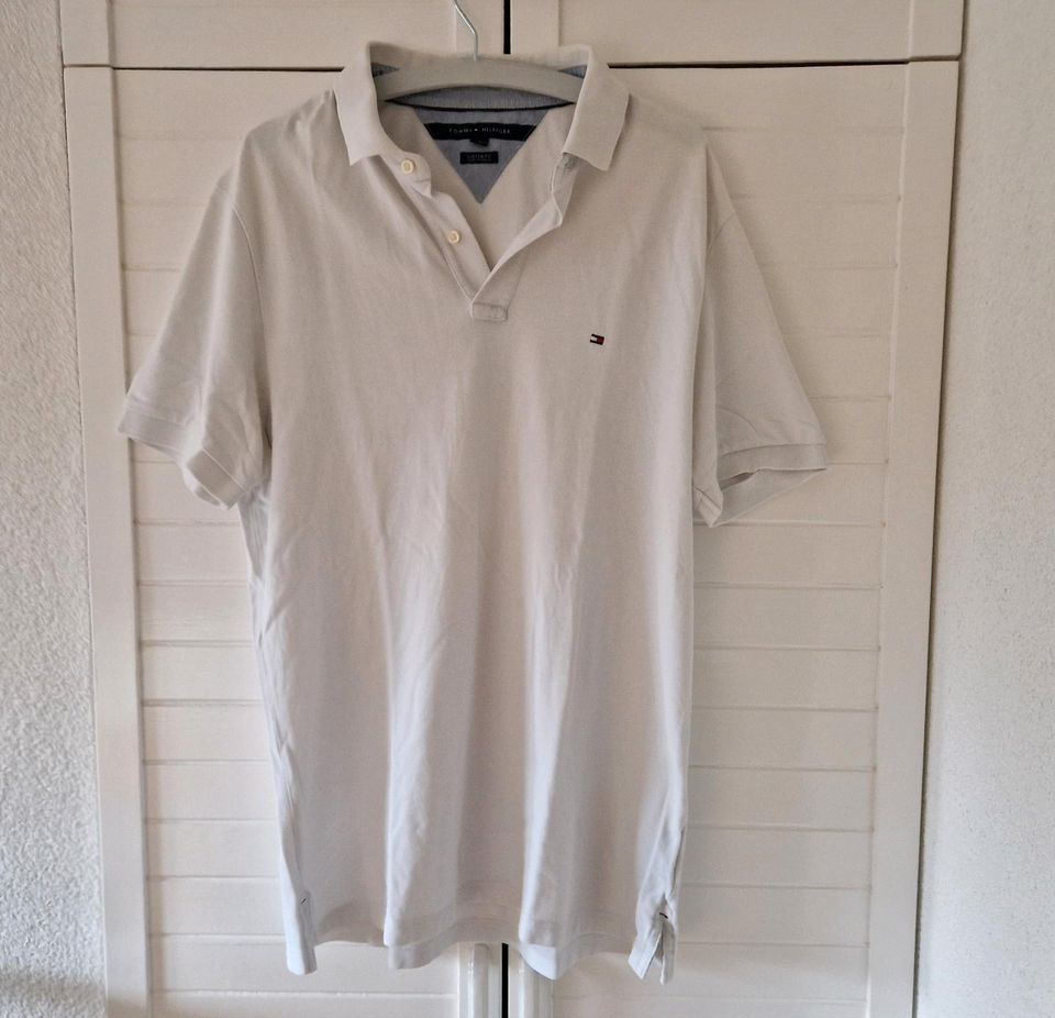 Weißes Poloshirt Tommy Hilfiger Gr.L/XL in Freiburg im Breisgau