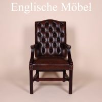 Englische Möbel Chesterfield Leder Stuhl antikbraun mit Armlehne Berlin - Wilmersdorf Vorschau
