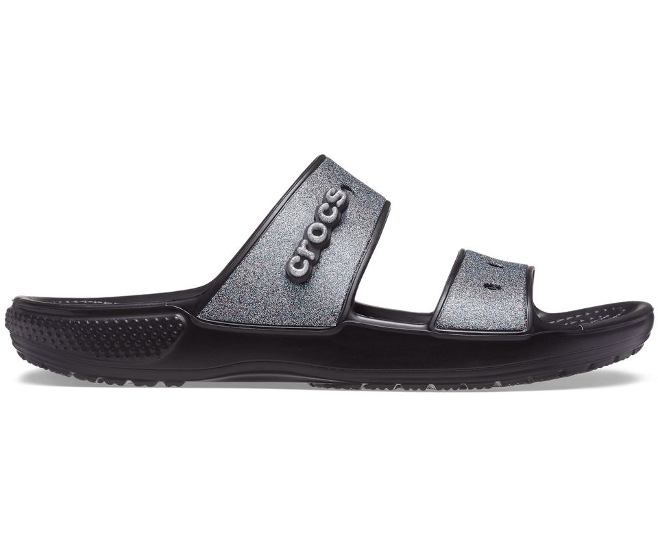 Classic Crocs Glitter Sandale schwarz Glitzer Badeschuh Gr. 36-38 in Braunschweig