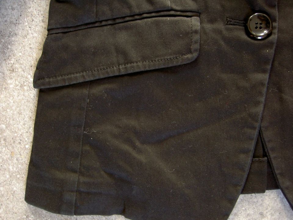 Blazer schwarz, Baumwollmischung, Gr. 34, Benetton in Tittling