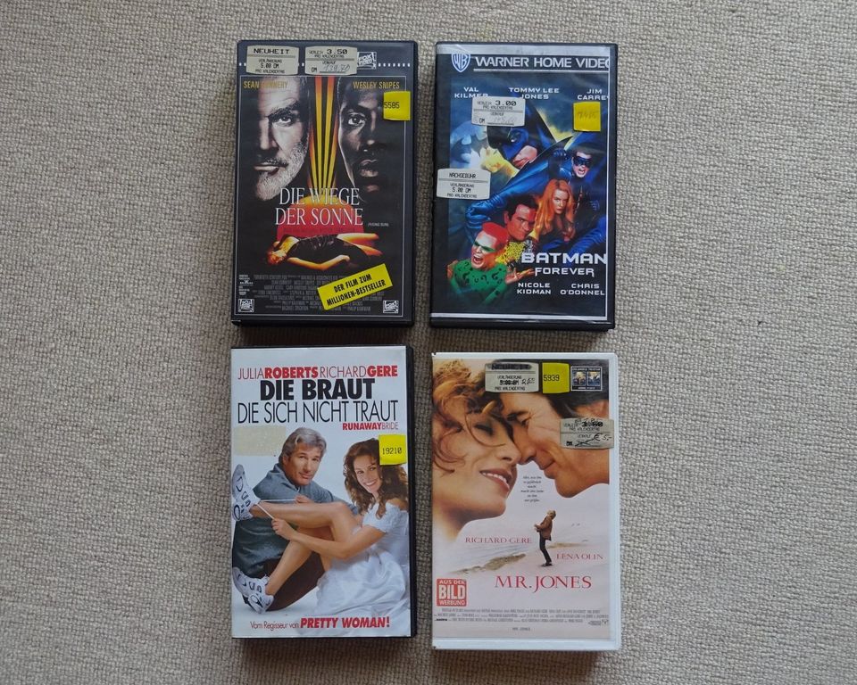 45 VHS-Video-Kassetten mit bekannten Filmen in Reutlingen