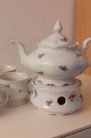 Teekanne Streublumen Stövchen bunt weiß Kaffeekanne Vintage Baden-Württemberg - Tübingen Vorschau