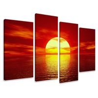 Wandbild 4-teilig Quadrichon Sonnenuntergang 80 x 130 cm NEU+OVP Kiel - Suchsdorf Vorschau