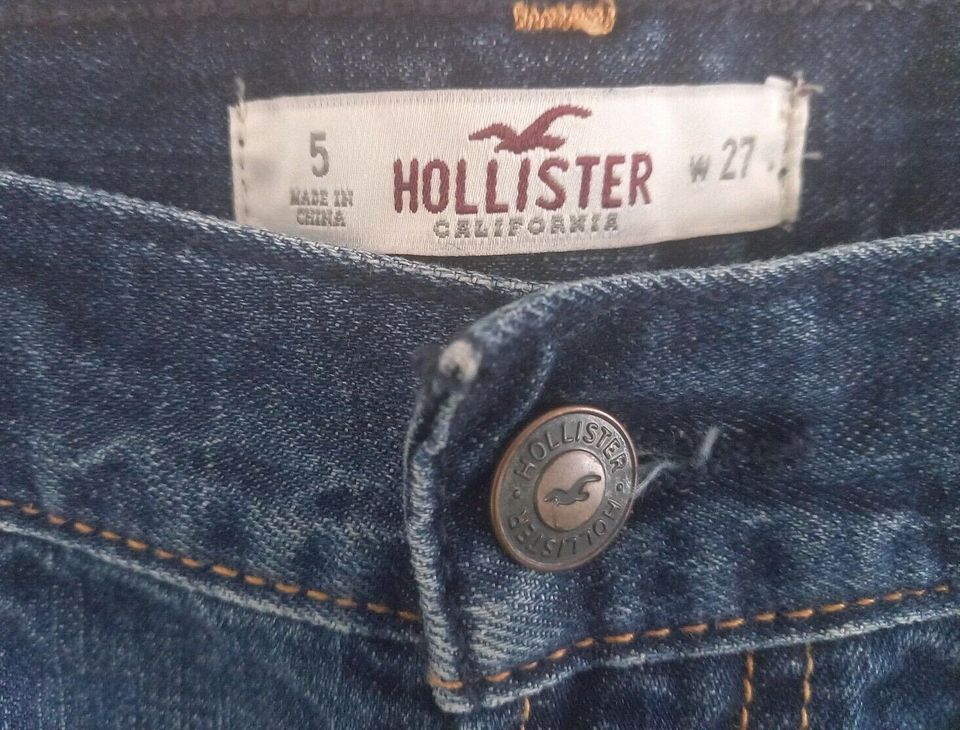 HOLLISTER California Damen Mädchen Jeans used look W27  blau in Weil der Stadt