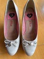 Beige Pumps im Trachtenlook, S Oliver, Leder, Gr 40 Niedersachsen - Herzberg am Harz Vorschau