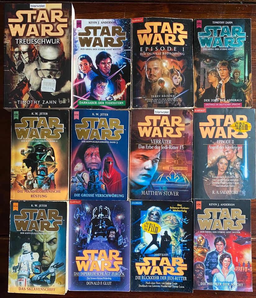 Star Wars 12 Taschenbücher Jedi Darth Vader Sith Kopfgeldjäger in Lindau