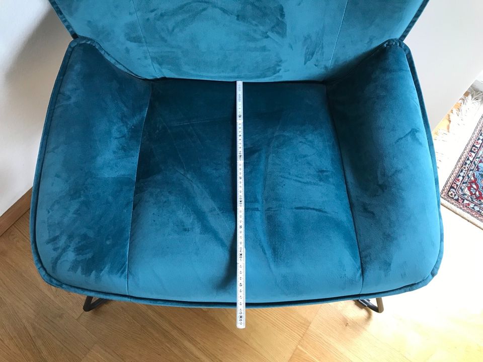 Designer Sessel in blau/grün (wie neu) in Stuttgart