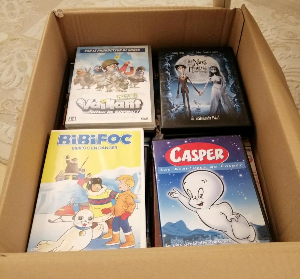 Großes Konvolut Paket Kinder Filme DVDs auf Französisch in Hungen