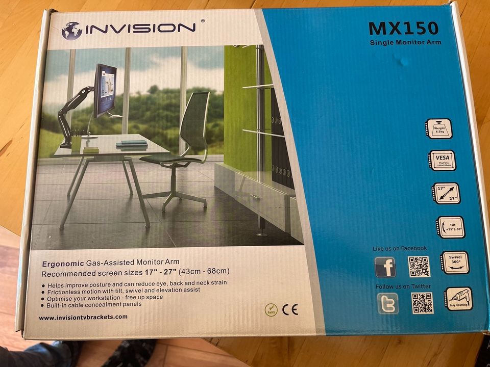 Invision MX150 Single Monitor Arm in Langenhagen
