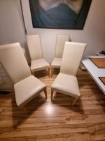 4 Esszimmer Stühle, weiß mit Holzbeinen Bayern - Erding Vorschau