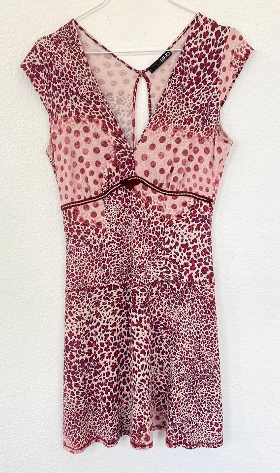 LIU JO Kleid Gr. 36 (D) / 42 IT Stretch Sommer Strass Leo Print in Berlin