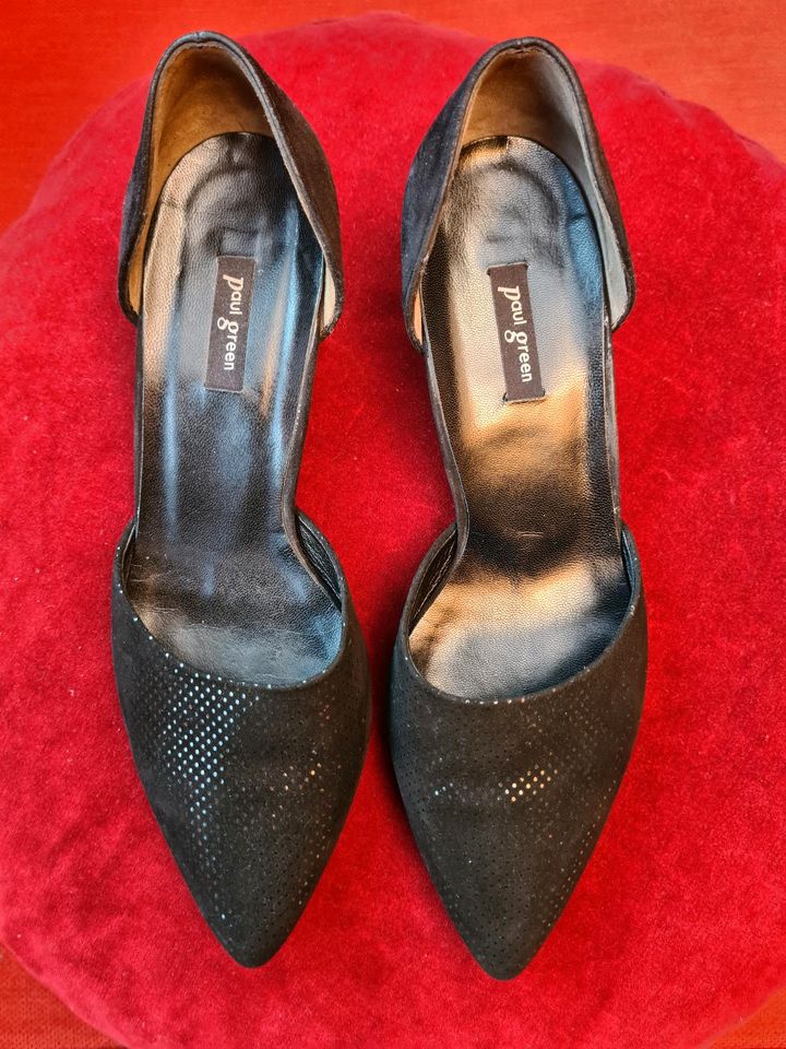 schwarze Leder-Pumps mit Glitzer-Punkten Paul Green Größe 38,5cm in Neubrandenburg