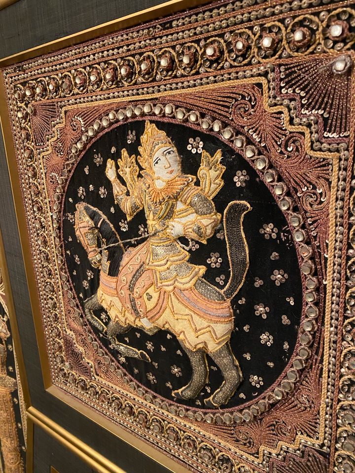 3 Antike Burmesische Wandkunst Bilder Gold in Böblingen