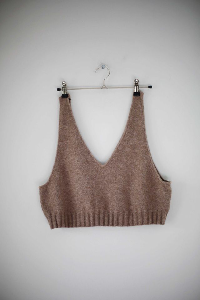 H&M Top Shirt Oberteil braun Wolle knit wear taupe Bauchfrei West in Hamburg