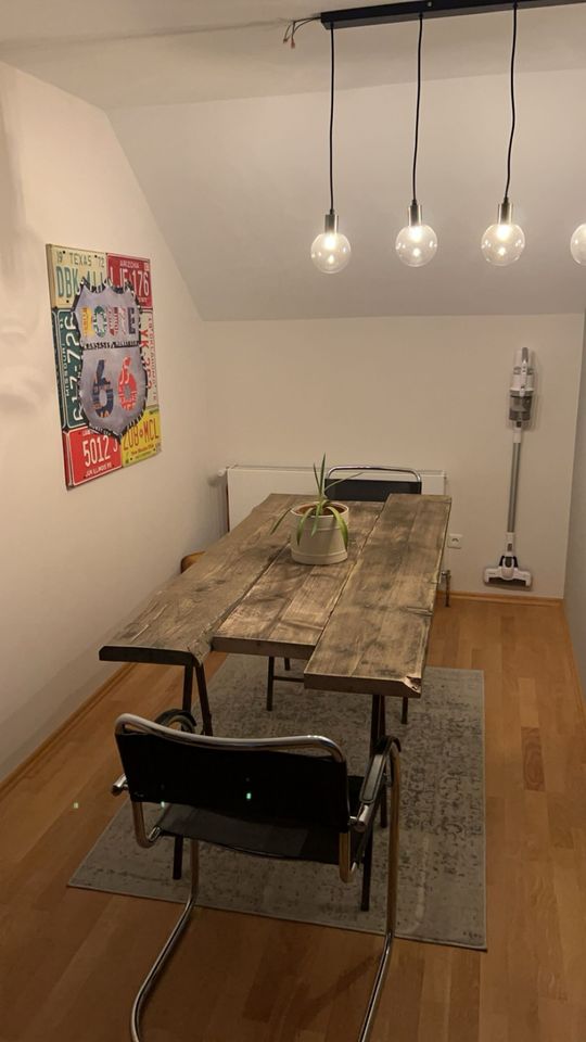 Tischplatte vintage retro braun Holz lang groß in Raunheim
