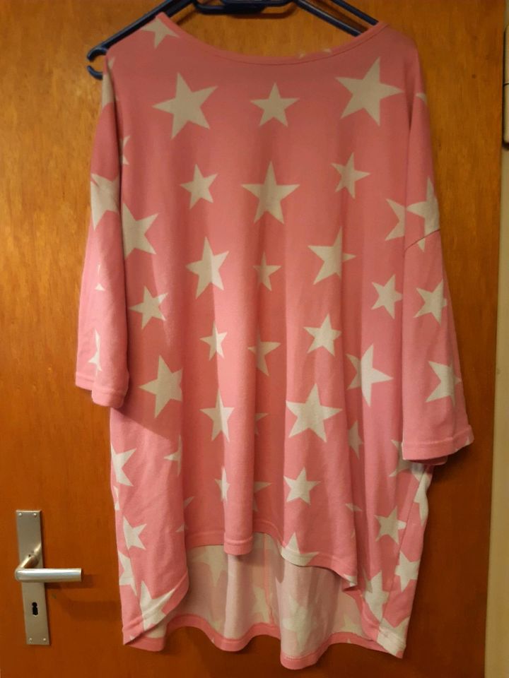 Pulli Shirt oversized 48 50 52 xl xxl rosa pink Sterne Übergang in Windhausen