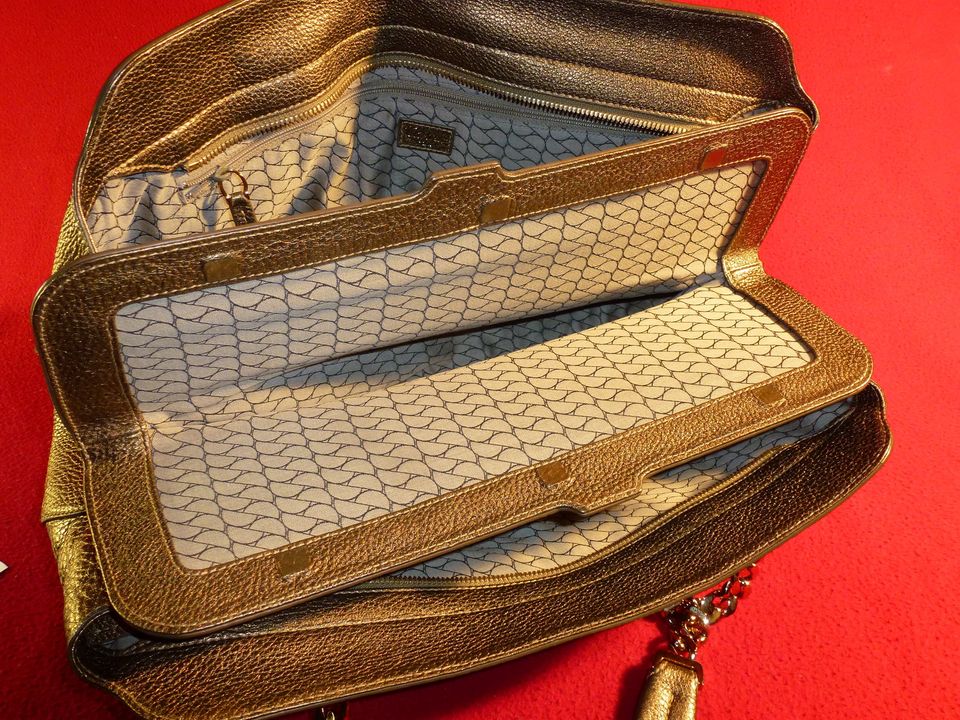 Große Cartier Leder-Handtasche, bronze –braun, ungetragen in Halstenbek