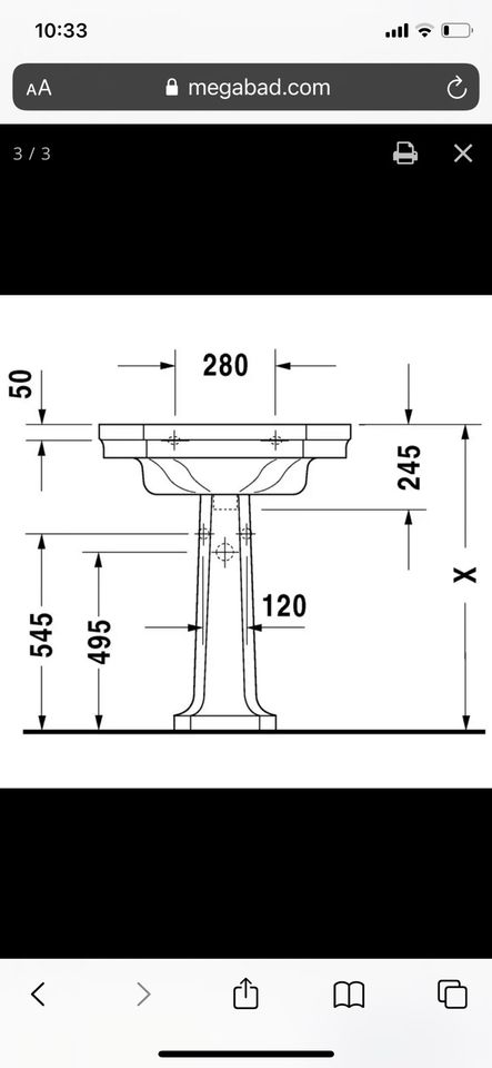 Duravit 1930 Waschtisch 70 cm in Andernach