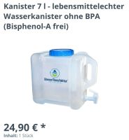 Kanister 7L - lebensmittelechter Wasserkanister ohne BPA Nordrhein-Westfalen - Schloß Holte-Stukenbrock Vorschau