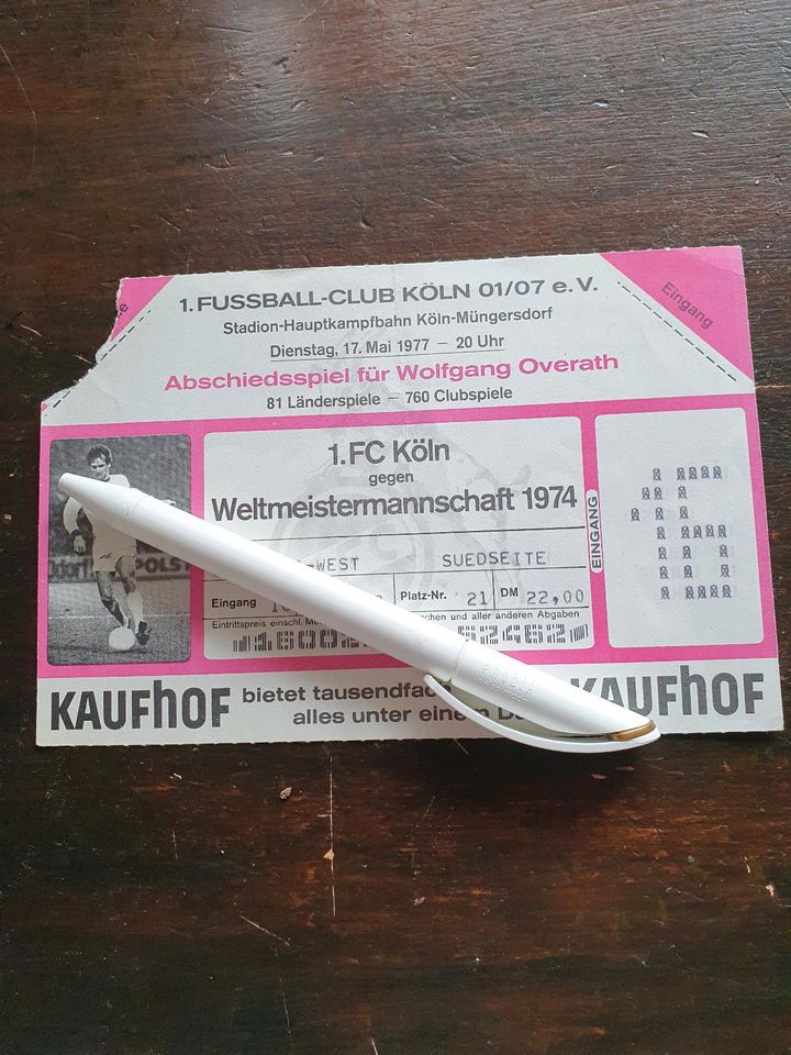 Wolfgang Overath Eintrittskarte Abschiedsspiel 17.5.77 selten rar in Herzogenrath