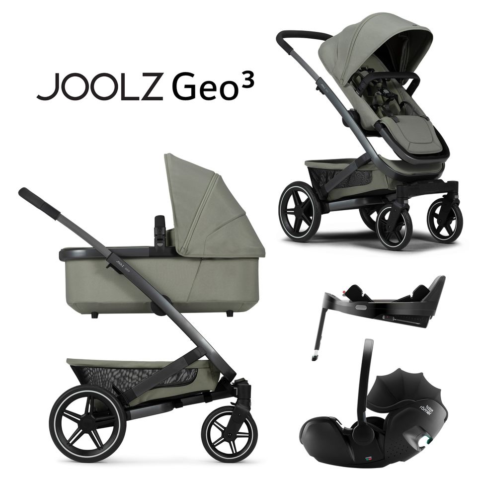 Joolz Geo 3 Mono - 4in1 Kinderwagen-Set - Sage Green - inkl. Babywanne + Sportsitz + Britax Römer BABY-SAFE PRO + VARIO BASE 5Z + XXL-Zubehörpaket - NEU in Fulda