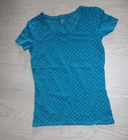 Shirt, blau/türkis, gepunktet, Größe S, C&A Sachsen - Schönbach Vorschau