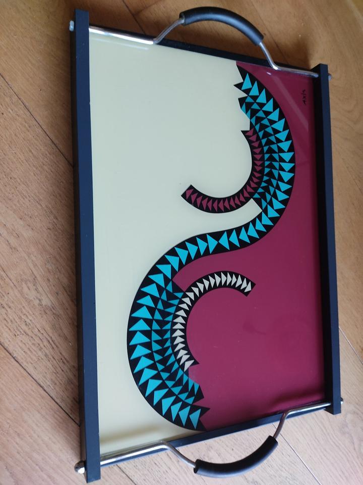 AXIS Serviertablett design Tablett pop art Glas Deko Dekoration in Kiel
