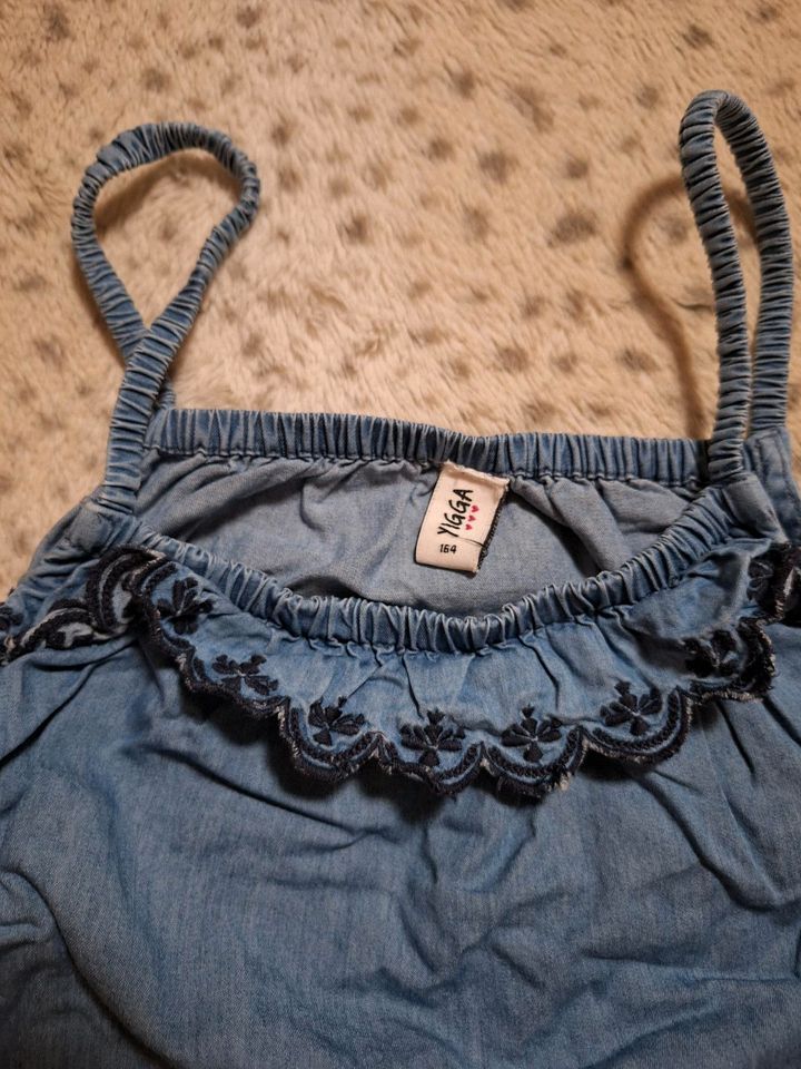 Jeans - Jumpsuit Sommer für Mädchen Gr. 164 von Yigga in Schwepnitz