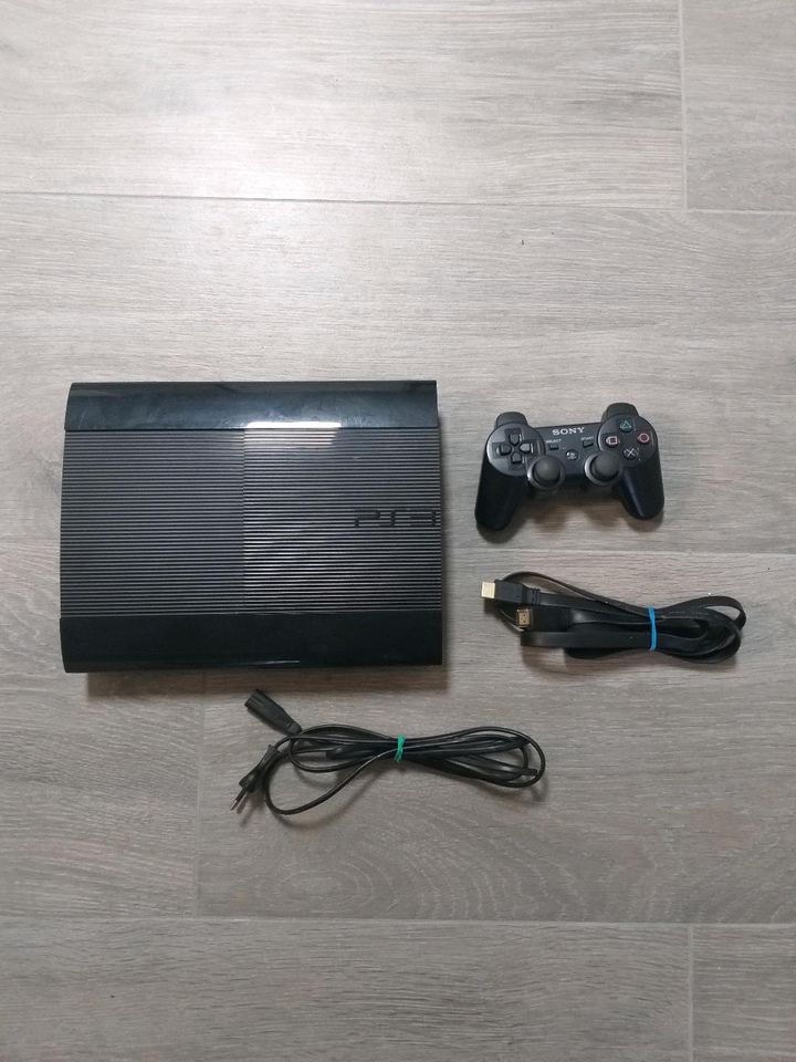 Playstation 3 Ps3 Ps 3 Konsole schwarz super Slim Controller 250 in Erkrath