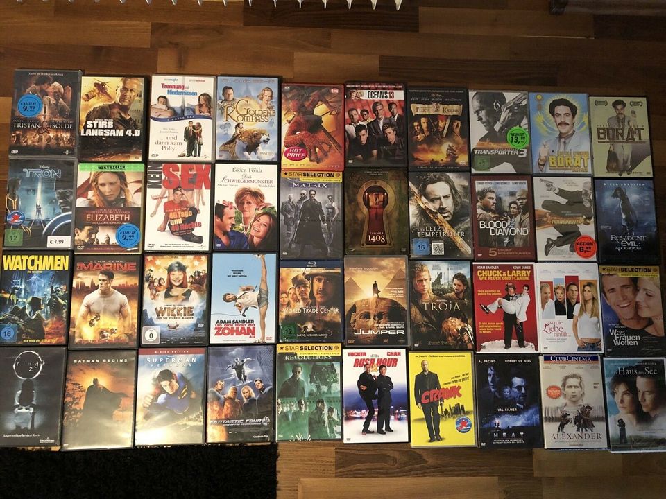 158 DVDs Blu Ray Sammlung in Gechingen