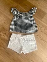 Jeans Short Hotpants weiß Carmen Bluse Vichy 42 XL Obersöchering - Reinthal Vorschau