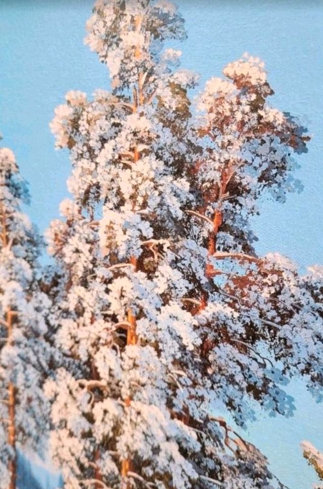 Gemälde - Schnee-Winterlandschaft - Tannenwald - im Holzrahmen in  Nordrhein-Westfalen - Moers | eBay Kleinanzeigen ist jetzt Kleinanzeigen