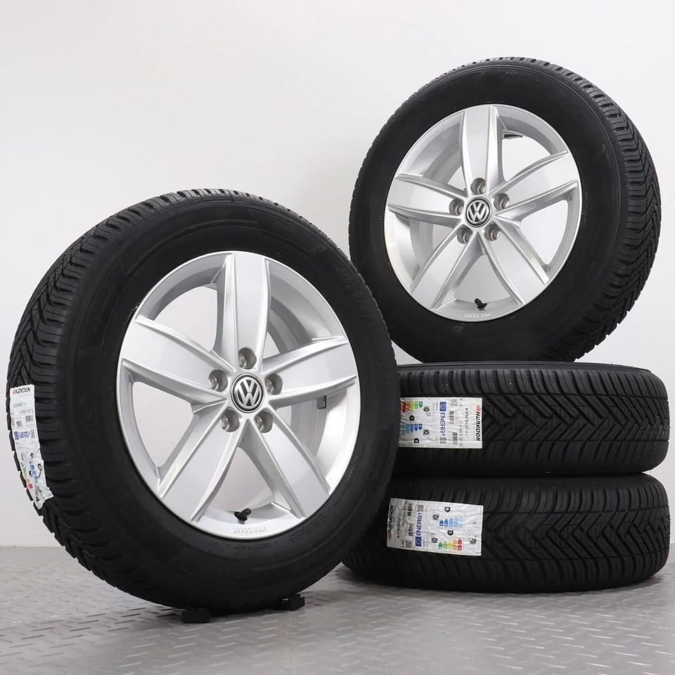 Ganzjahresräder 15 Zoll Volkswagen Polo 6 2G AW Original Felgen 2G0071495 KBA50416 Ganzjahresreifen 185/65R15 92T XL (Extra Load) Hankook Kinergy 4s 2 "Corvara" brillantsilber Silber 5,5x15ET40 5x100 in Gefell