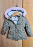 gefütterte Mädchen Winterjacke, Khaki, Größe 74 Hessen - Seligenstadt Vorschau