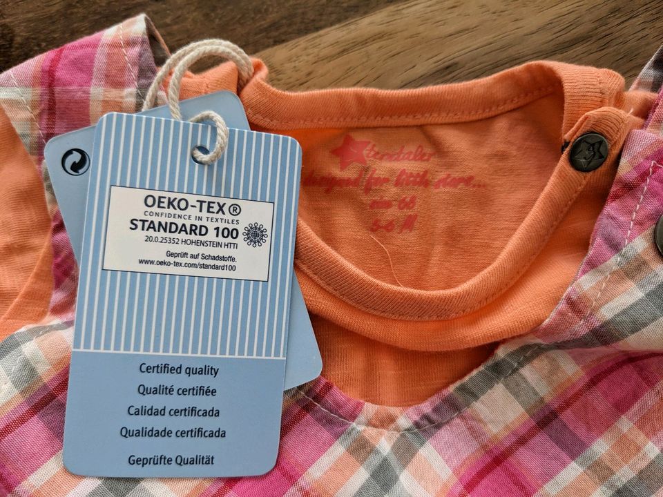 Sterntaler Set Latzhose und Body in Orange/ Pink Gr. 68 NEU in Kirchardt