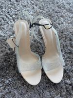 High Heels mit Strass Steinen Zara Silber 40 Dresden - Radeberger Vorstadt Vorschau