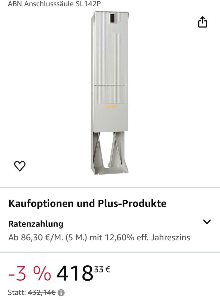 NEU! ABN Anschlusssäule  SL142P +GSAB Elektrotechnik  99.00.100 in Köln