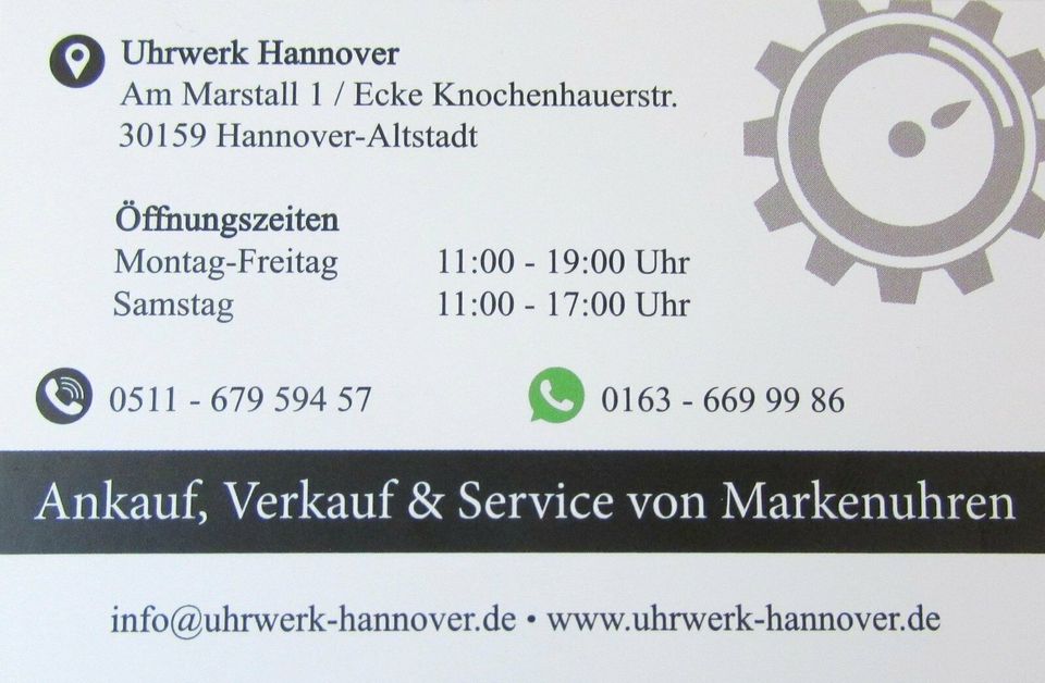 An-& Verkauf von Rolex, AP, Patek, Omega, Glashütte u.a. in Hannover