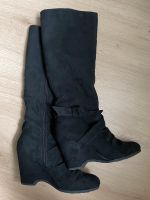 Stiefel Wildleder, schwarz, Keilabsatz, Gr. 39 Sachsen - Bautzen Vorschau