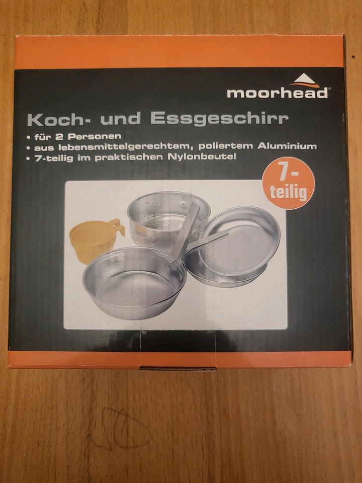 Camping Koch,-& Essgeschirr 7 teilig für 2 Personen  OVP in Duderstadt