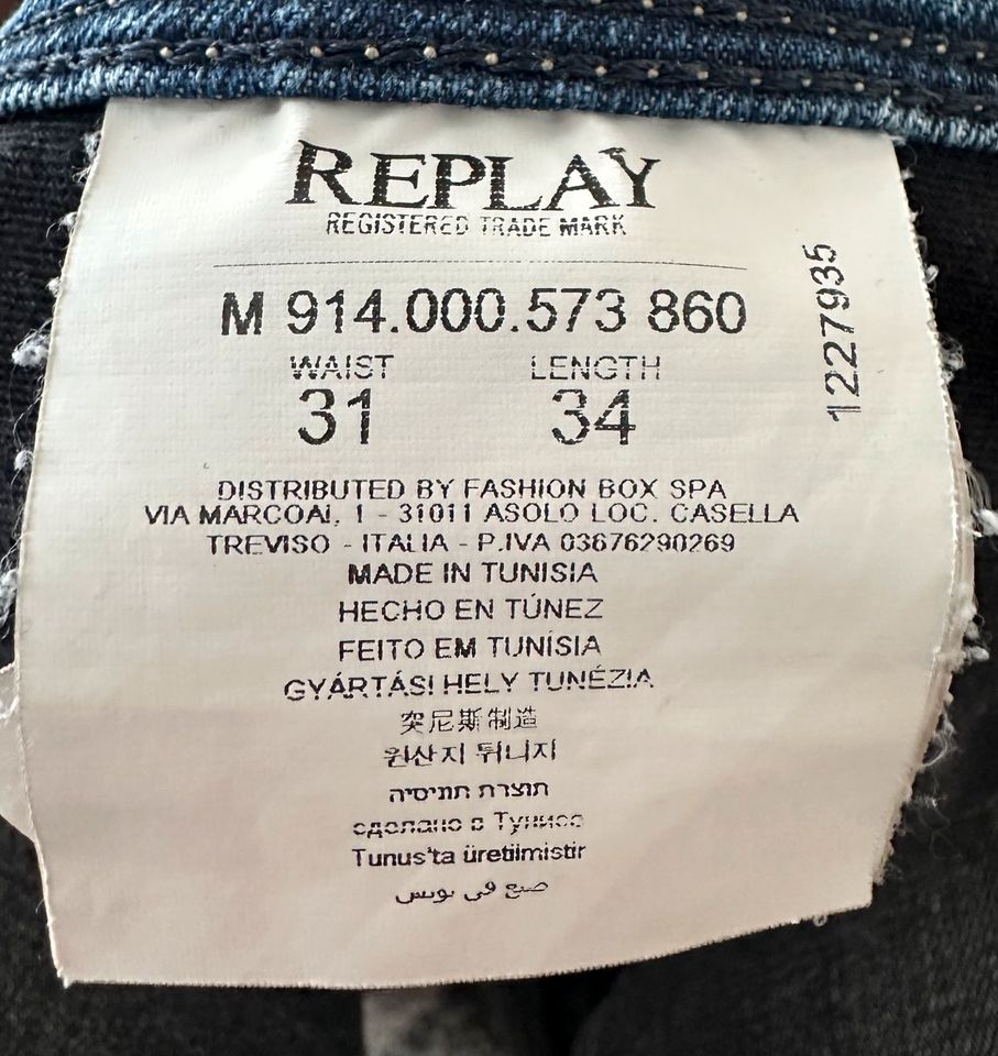 Replay Jeans Anbass Gr. 31/34 in München