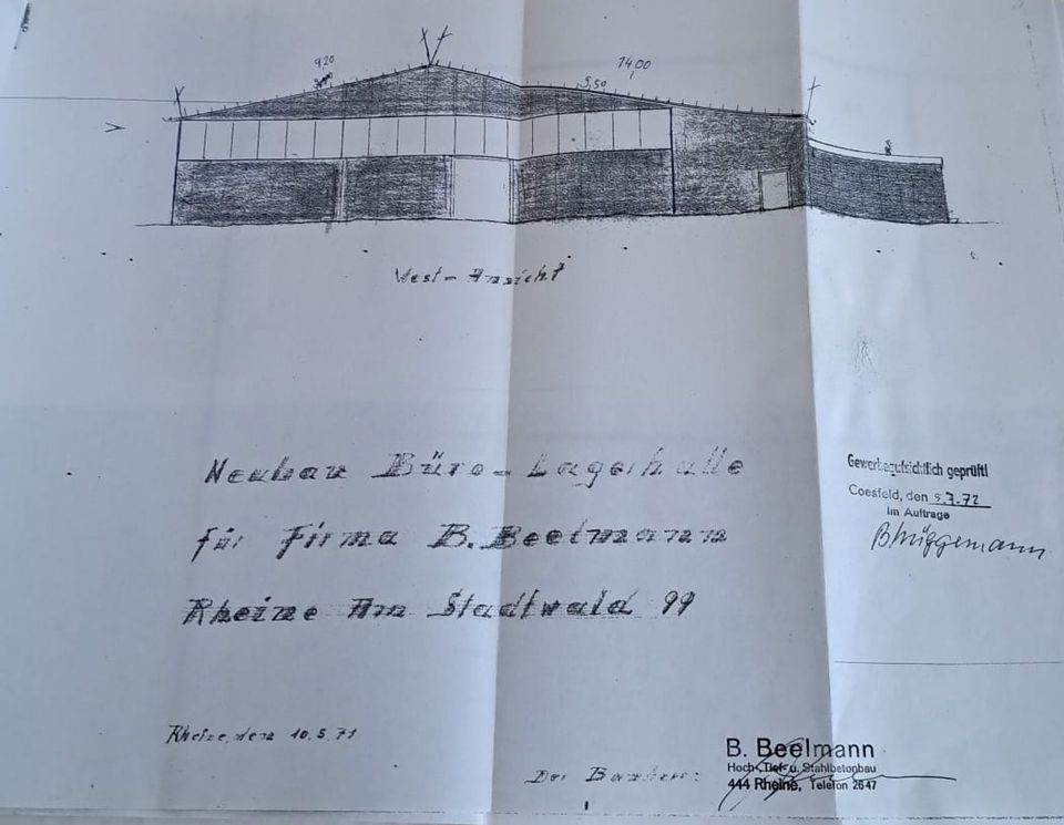 Lagerhalle / Werkstatt mit Büro und Verkaufsfläche in Rheine in Rheine