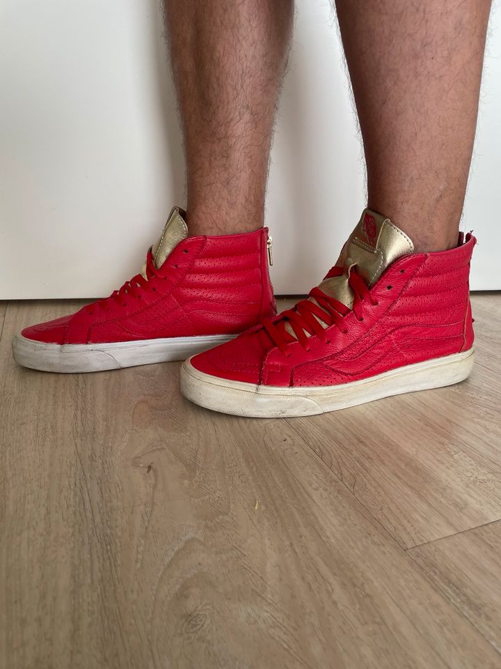 Vans High Sneaker rot gold Gr. 41 Leder SK8-HI Reissue ZIP in Lübeck