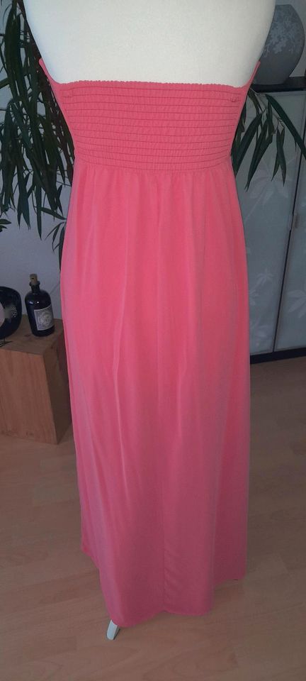 Maxi kleid asos long 36 S hummer Bandeau oder träger lachs Farbe in Bullay